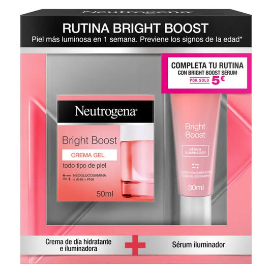 Neutrogena Bright Boost Pack Day Cream Gel 50ml + Facial Serum 30ml