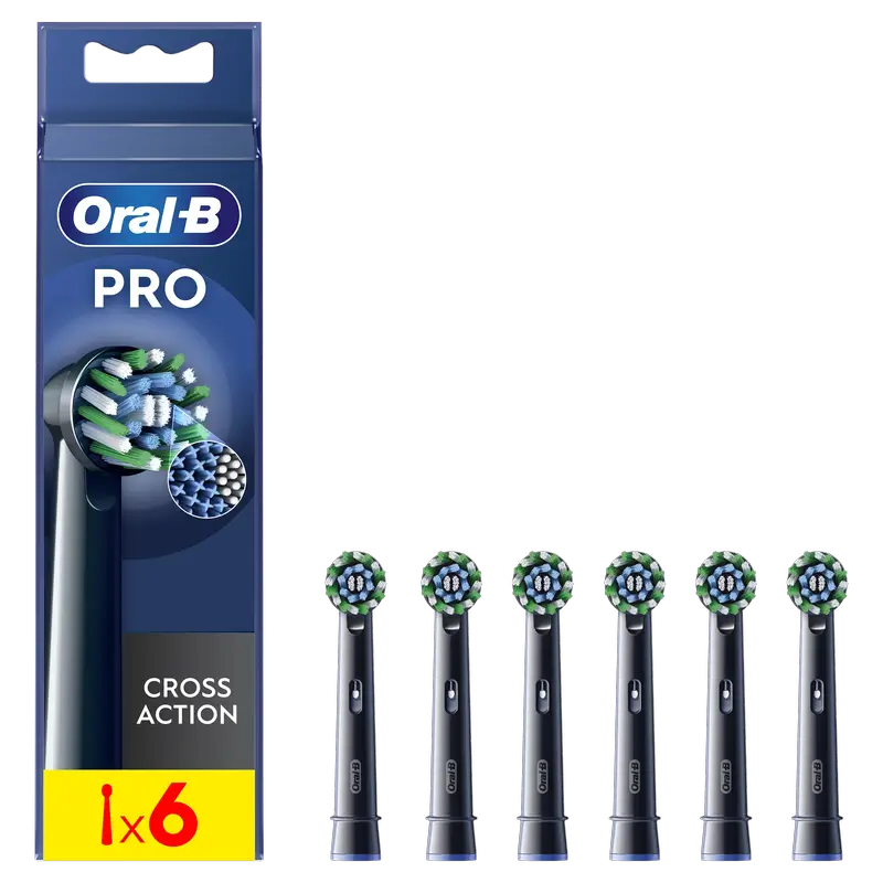 Oral-B Braun Braun Cross Action Rechargeable Toothbrush Refill Black