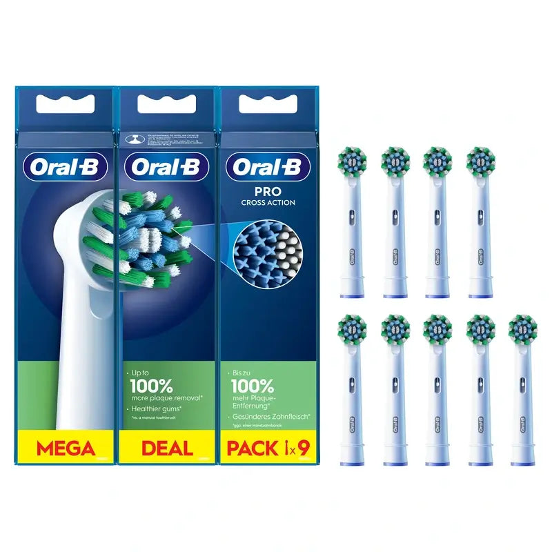 Oral-B Oral-B Refill Toothbrush Recharge. Cross ActiOn 9 pcs