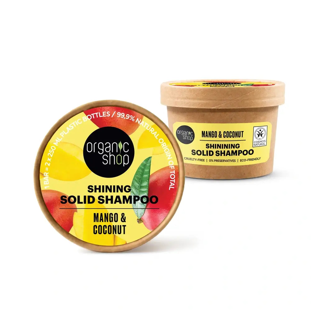 Organic Shop Mango & Coconut Shimmer Shampoo Solid, 60 G