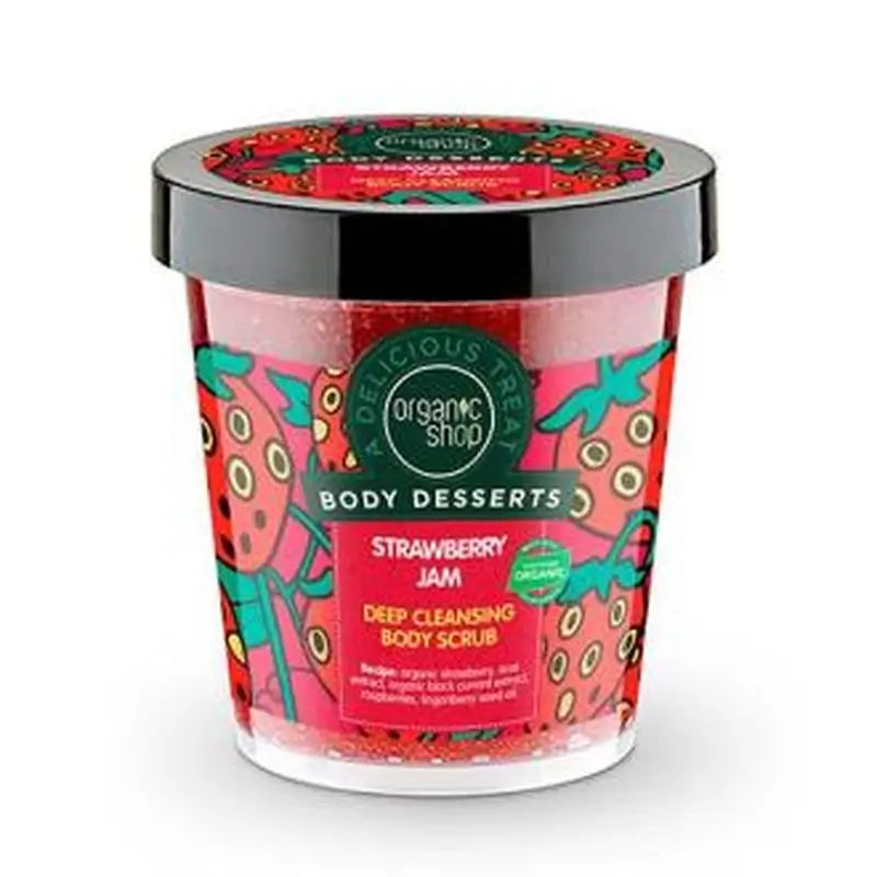 Organic Shop Exfoliante Corp Profunda Mermelada Fresa 450Ml.