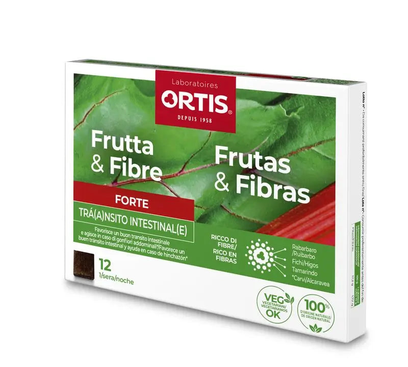 Ortis Frutas & Fibras Forte, 12 Cubitos