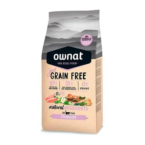 Ownat Just Feline Adult Sterilized Grain Free 8Kg, pienso para gatos