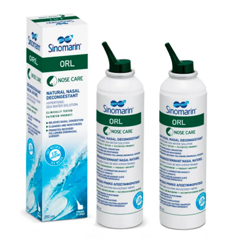 Sinomarin Pack 2 units Orl Nasal Decongestant, 200 Ml