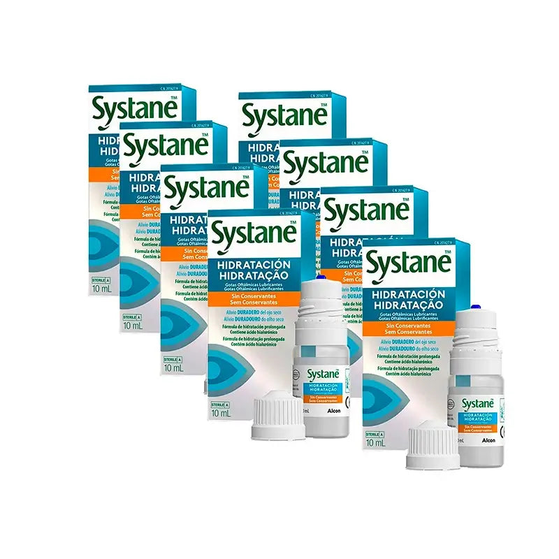 Systane Daily Moisturising Eye Drops, 8 X 10 ml Pack