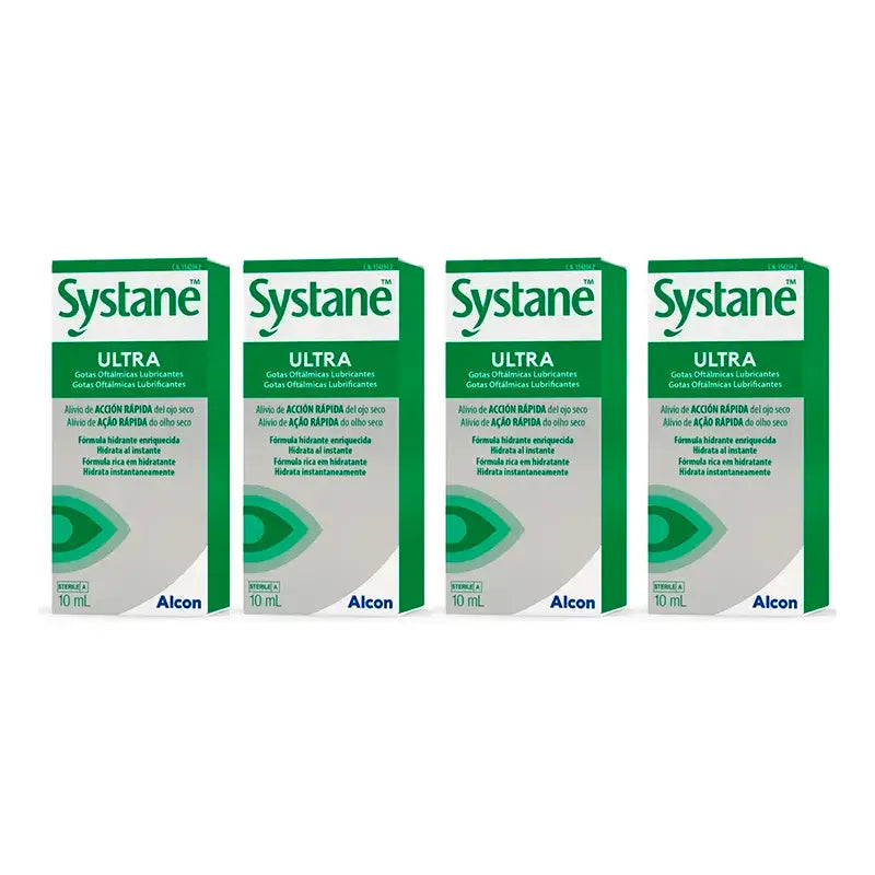 Systane Ultra Eye Drops, Pack 4 X 10 ml