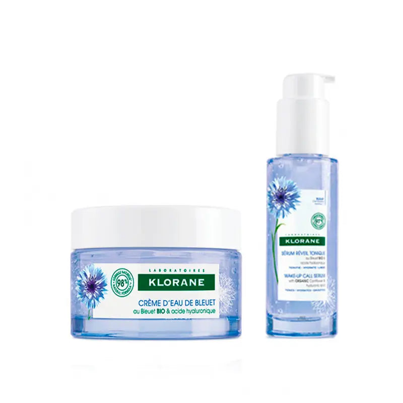 Klorane Pack Serum Tonificante Aciano, 50 ml + Gel Crema al Agua de Aciano, 50 ml