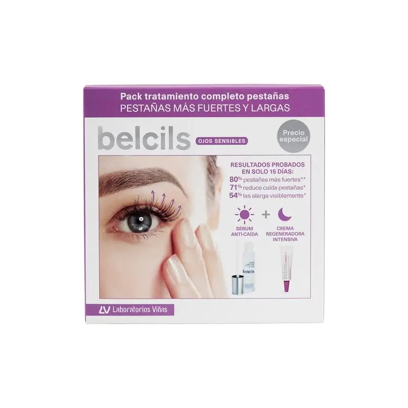 Belcils Complete Eyelash Treatment Pack Anti-Hair Loss Serum and Intensive Regenerating Cream