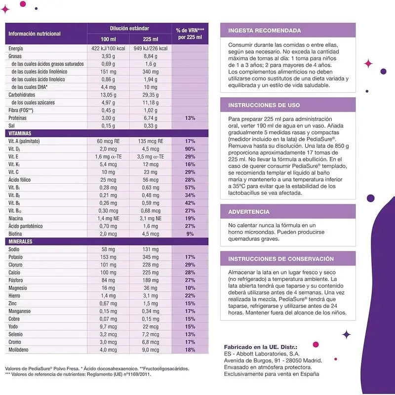 Pediasure Strawberry Children, 850 g