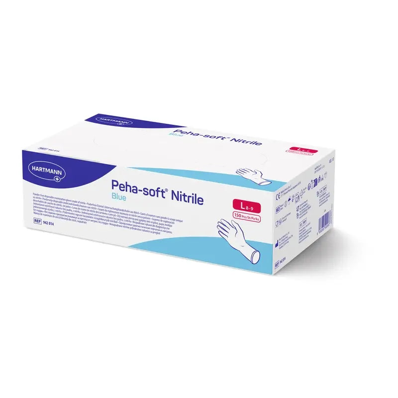 Peha-Soft Nitrile Gloves Blue Size L , 150 pcs.