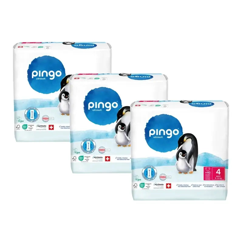 Pingo Ecological Nappies Size 4 (8-14 Kg), 3X40 Units