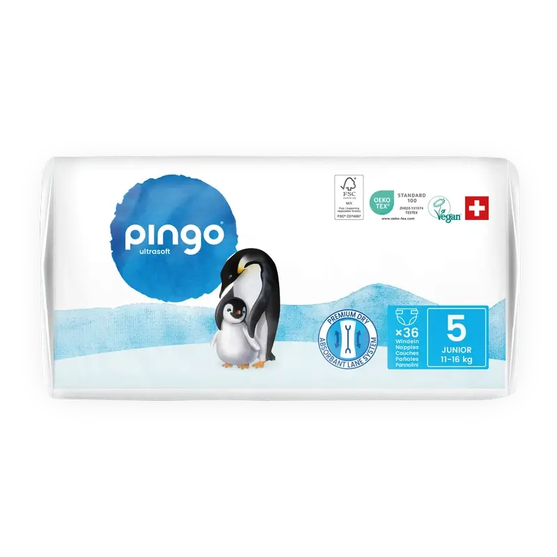 Pingo Ecological Nappies Size 5 (11-16 Kg), 36 pcs.