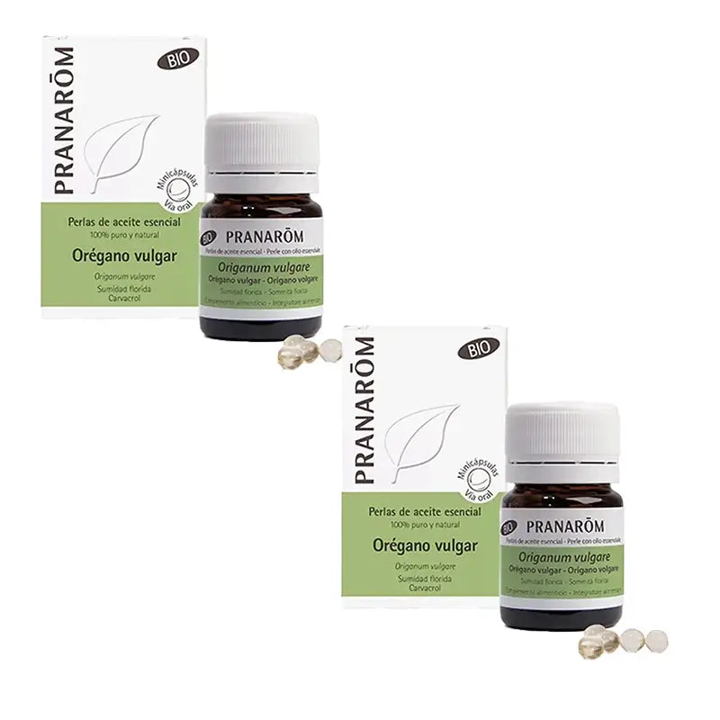 Pranarôm Aeqt - Oregano Vulgar Organic Essential Oil Pearls 100Mg , 2X60 Units