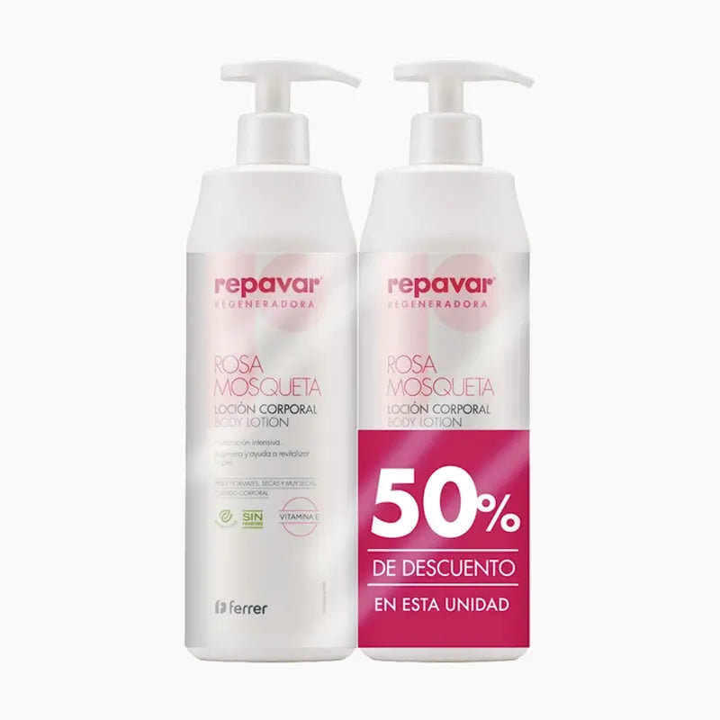 Repavar Regenerating Body Lotion 2ªud 50% Prom 2X500Ml