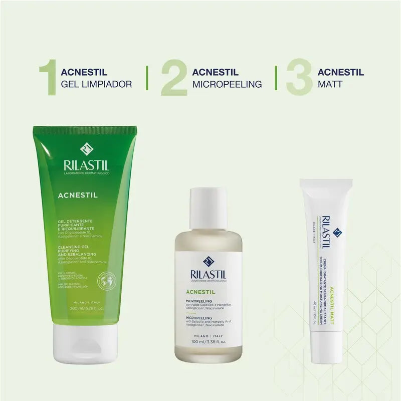 Rilastil Acnestil Matt Moisturising and Mattifying Cream for Oily Skin 40 ml