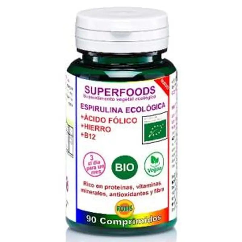 Robis Espirulina + Ac. Folico Superalimentos Bio 90 Comprimidos