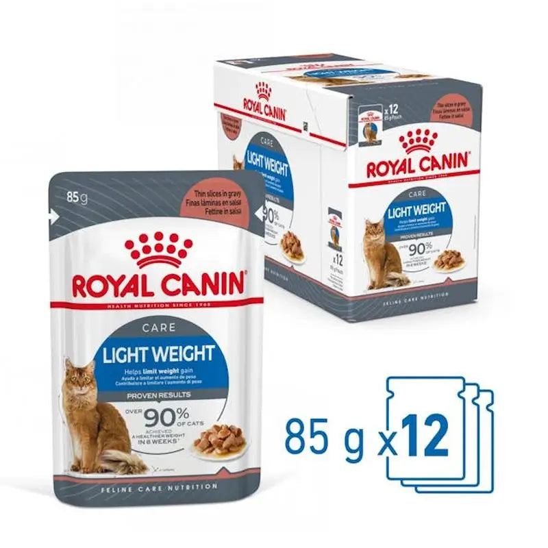 Royal Canin Adult Light Weight Pouch Box 12X85Gr, wet food for cats