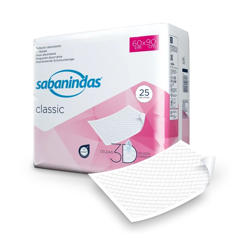 Sabanindas Normal Absorbent Pad 60 x 90 cm 25 units
