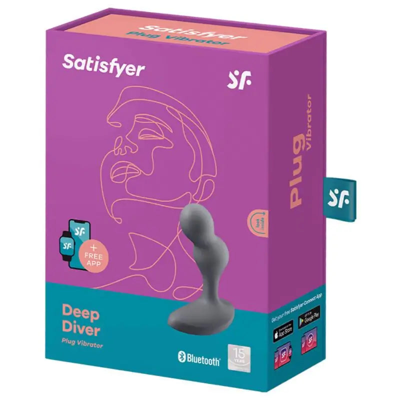 Satisfyer Connect Deep Diver Plug Vibrador App - Gris