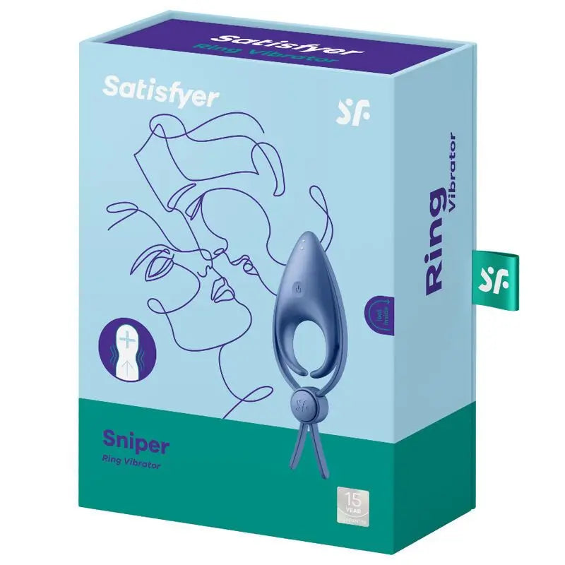 Satisfyer Ring Sniper Anillo Vibrador Azul