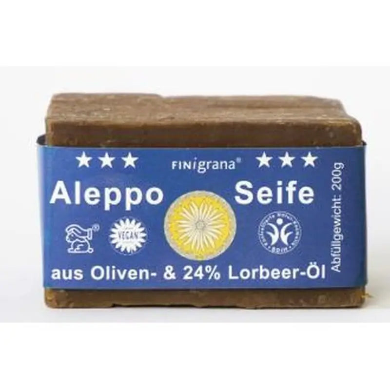 Savon Du Midi Jabon En Pastilla Alepo 24%+Laurel 200Gr. Bio