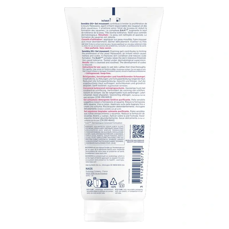 BIODERMA Sensibio Ds+ Cleansing Gel 200 ml