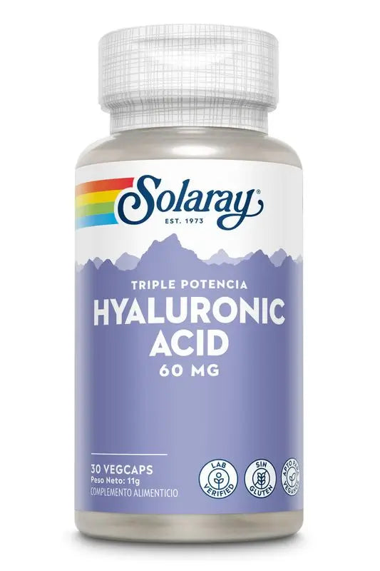 Solaray Hyaluronic Acid 60 Mg, 30 Cápsulas