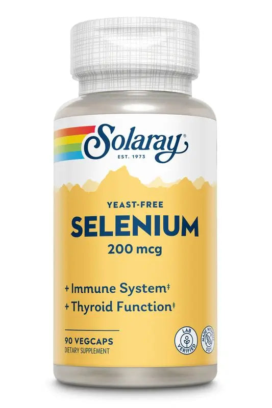 Solaray Sin Levaduras Selenio 200 Mcg, 90 Cápsulas