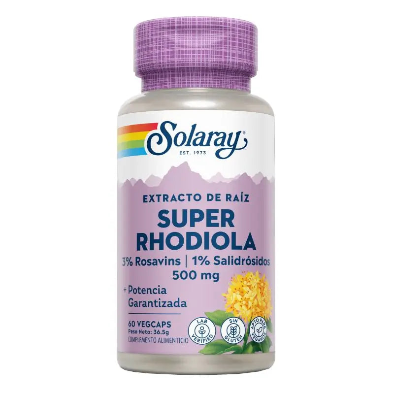 Solaray Super Rhodiola 500 Mg, 60 Cápsulas