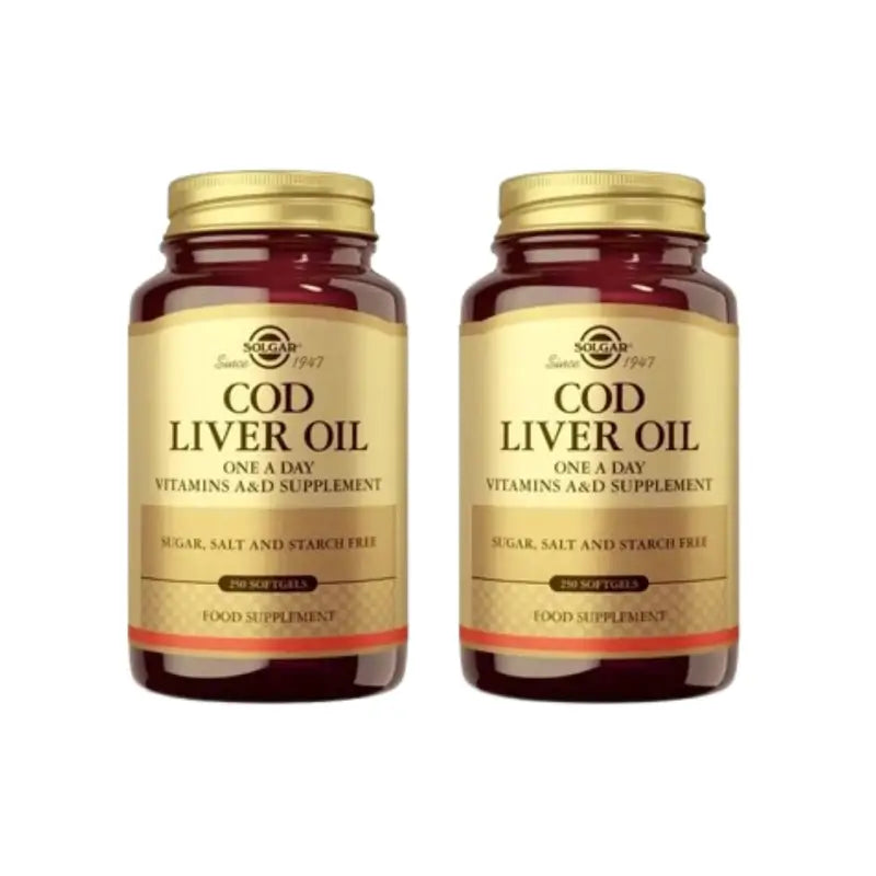 Solgar Cod Liver Oil, 2X250 Softgels
