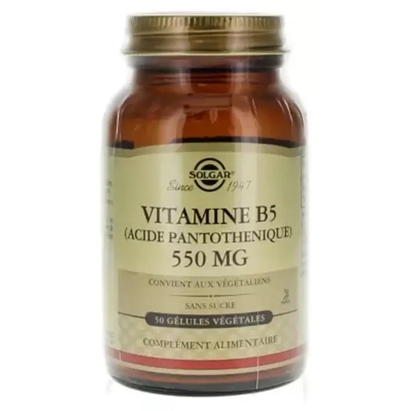 Solgar Pantothenic Acid 550mg, 50 Capsules