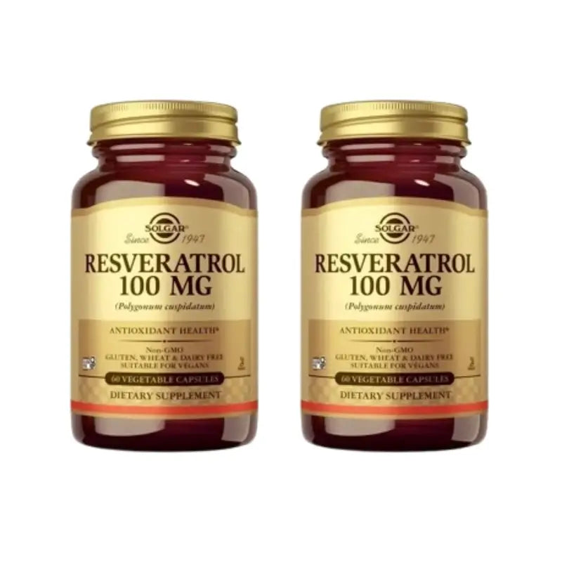 Solgar Resveratrol, 2X60 Vegetable Capsules