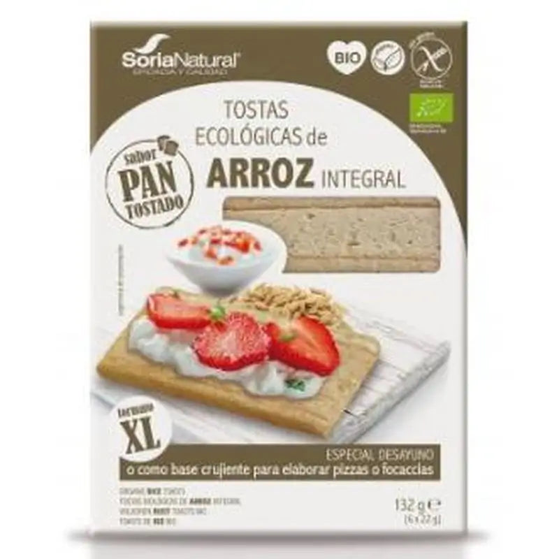 Soria Natural Tostas Arroz Integral 132Gr. Bio Sg Vegan