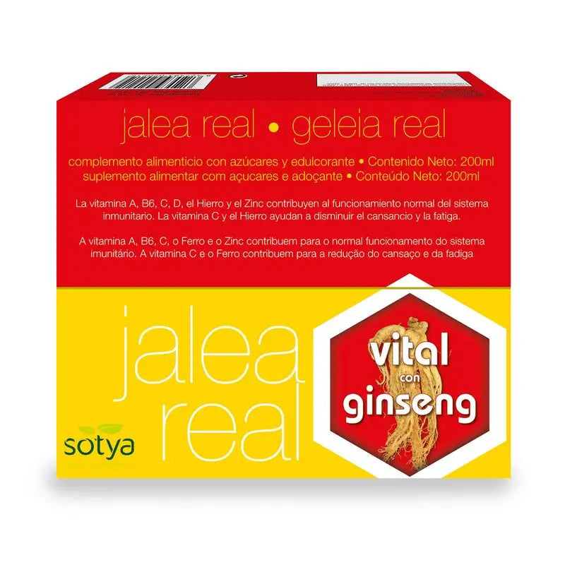 Sotya Jalea Real Vital Con Ginseng 1, 20 Ampollas X 10 Ml