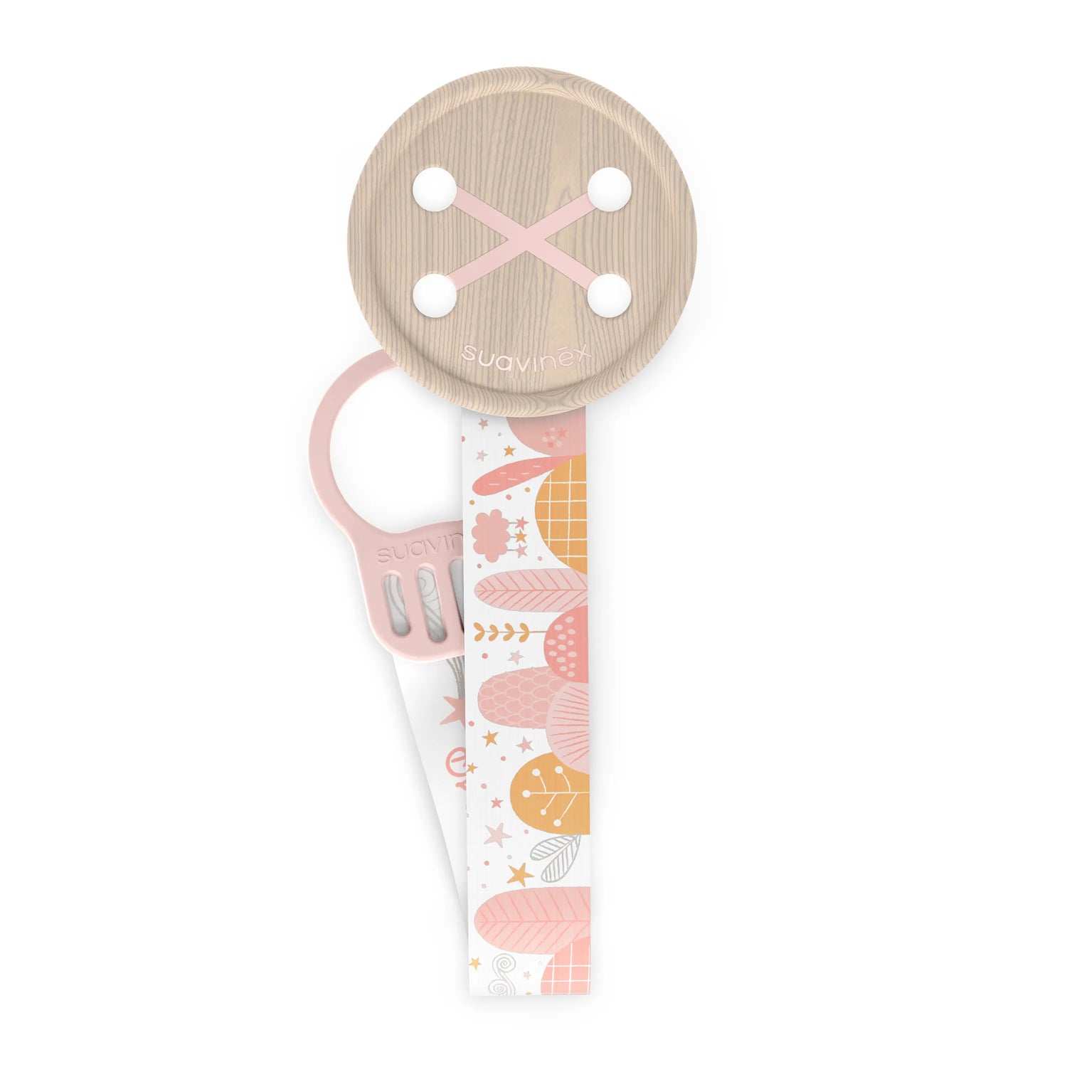 Suavinex Baby Pacifier Pink Cloth, 1 piece