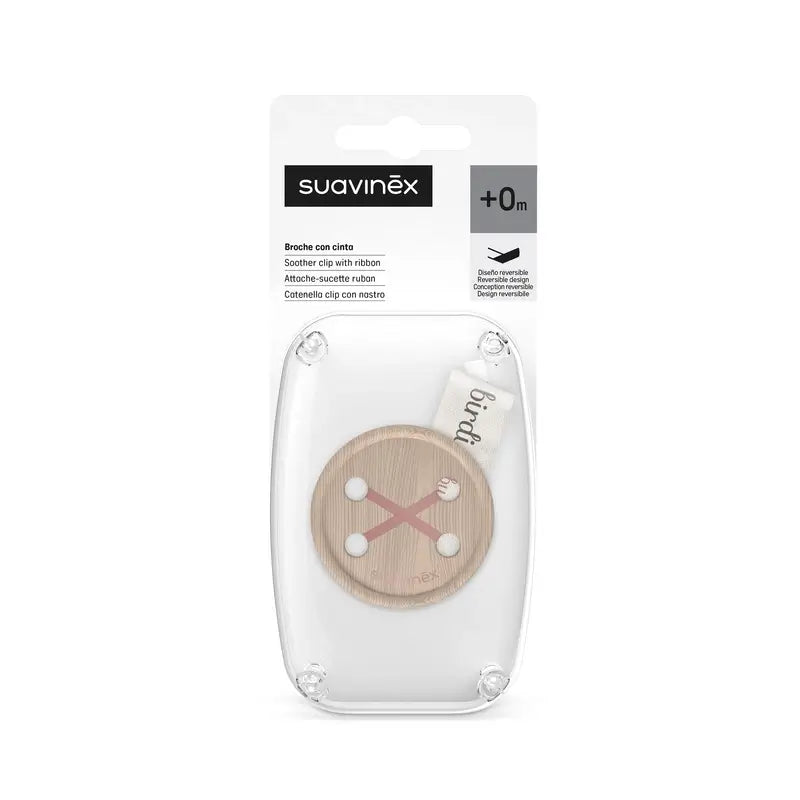 Suavinex Dummy Tape +0 Months Birdies Pink