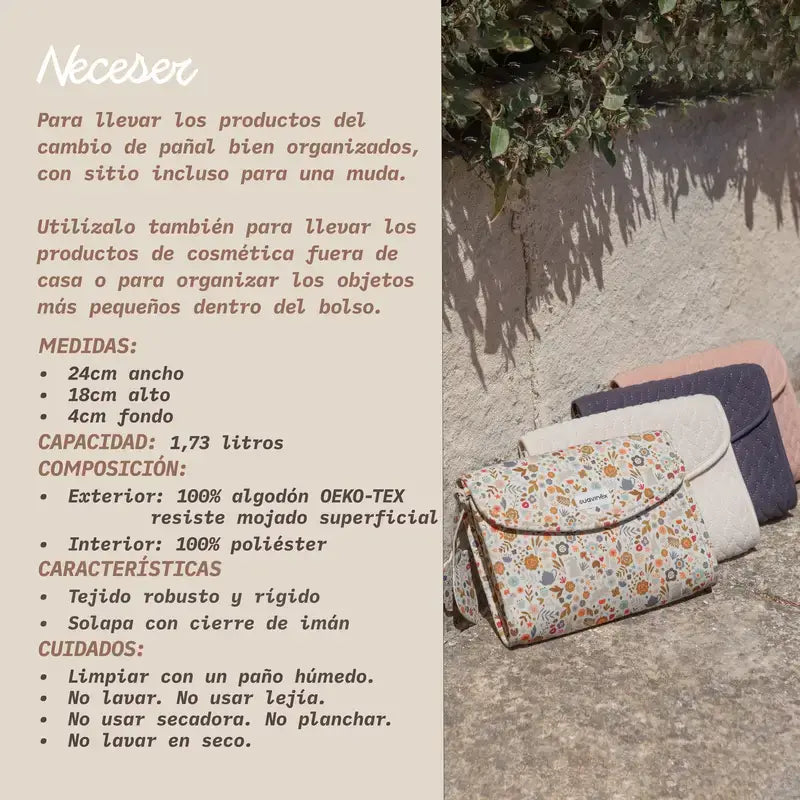 Suavinex Newborn Toilet Bag Fabric, Flowers