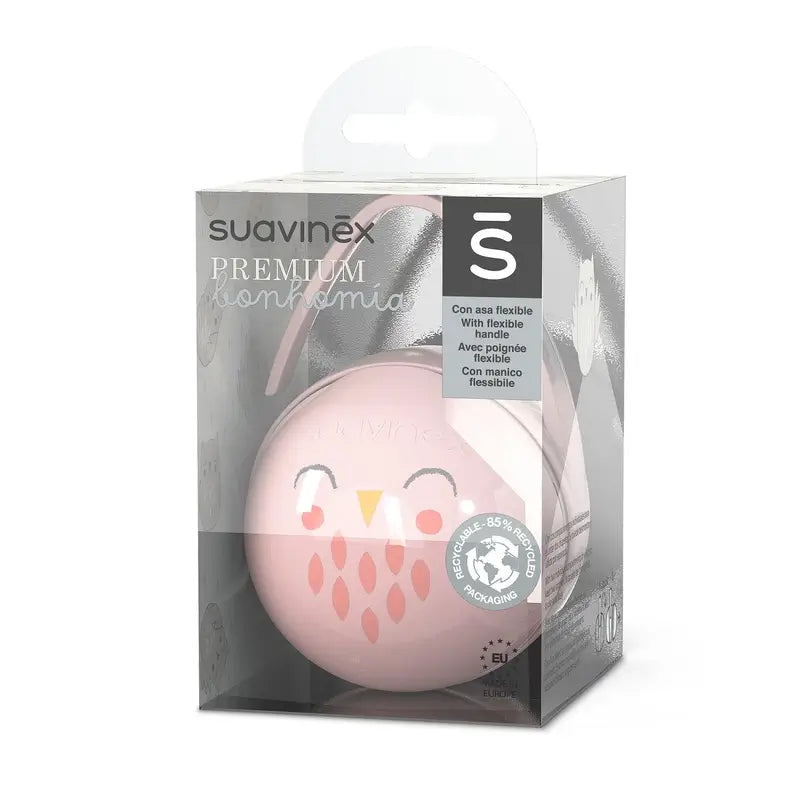 Suavinex Premium Baby Soother Holder. To carry 2 soothers. Portable Soother Case. Dummy Case. Colour Pink