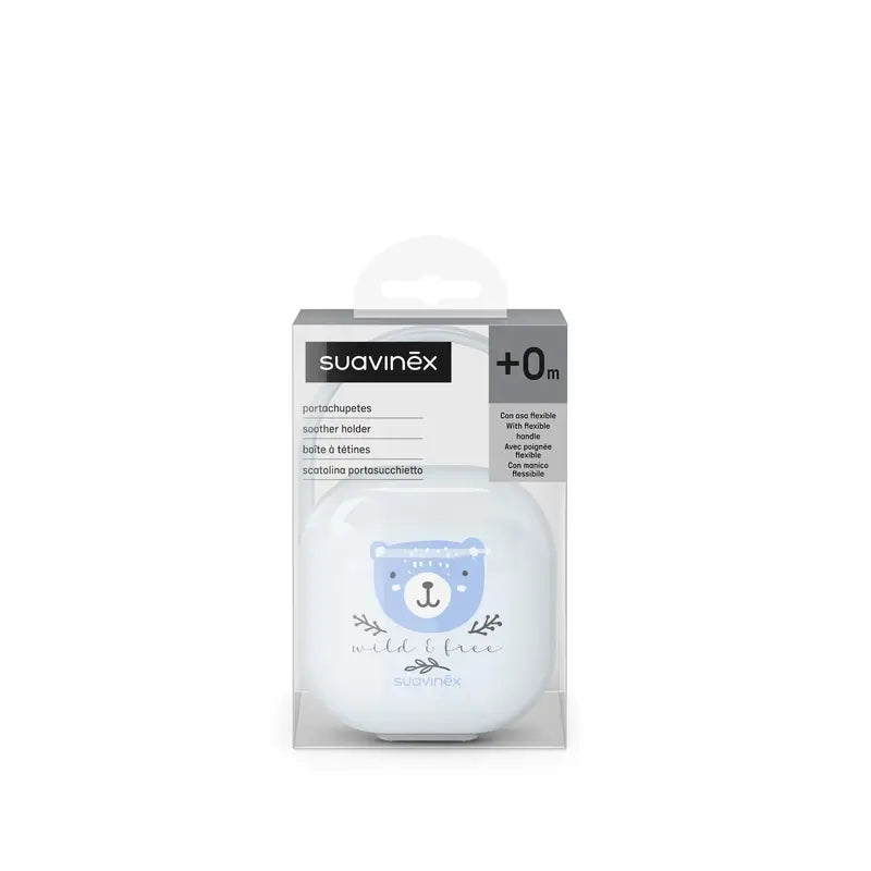 Suavinex Pacifier Holder +0 Months Wild&Free Blue