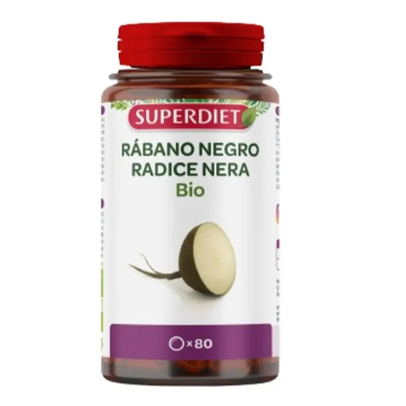 Superdiet Organic Black Radish 80 Tablets