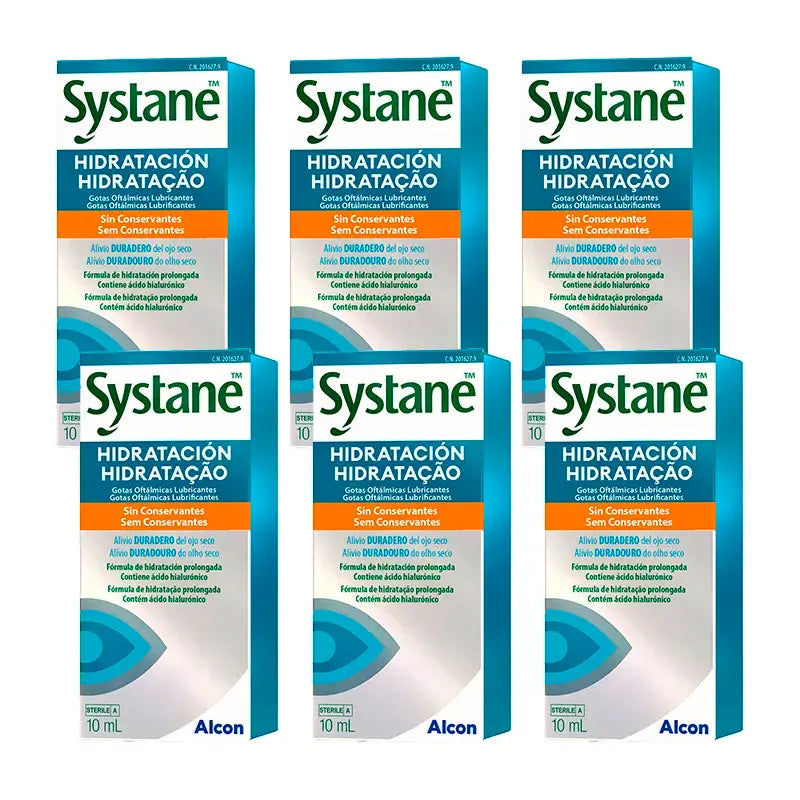 Systane Daily Moisturising Eye Drops, Pack 6 X 10 Ml