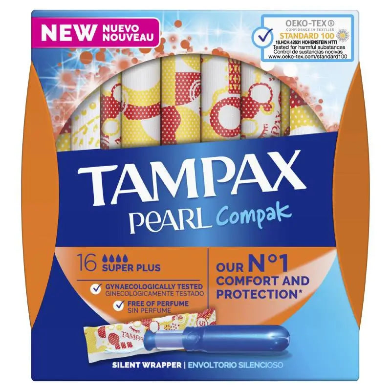 TAMPAX Compak Pearl Super Plus Tampons with Applicator 16 units