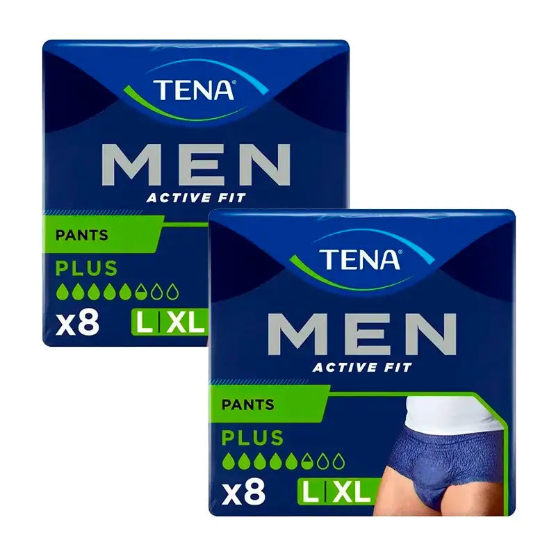 Tena Pack Men Pants Active Size L-XL, 2 X 8 Units