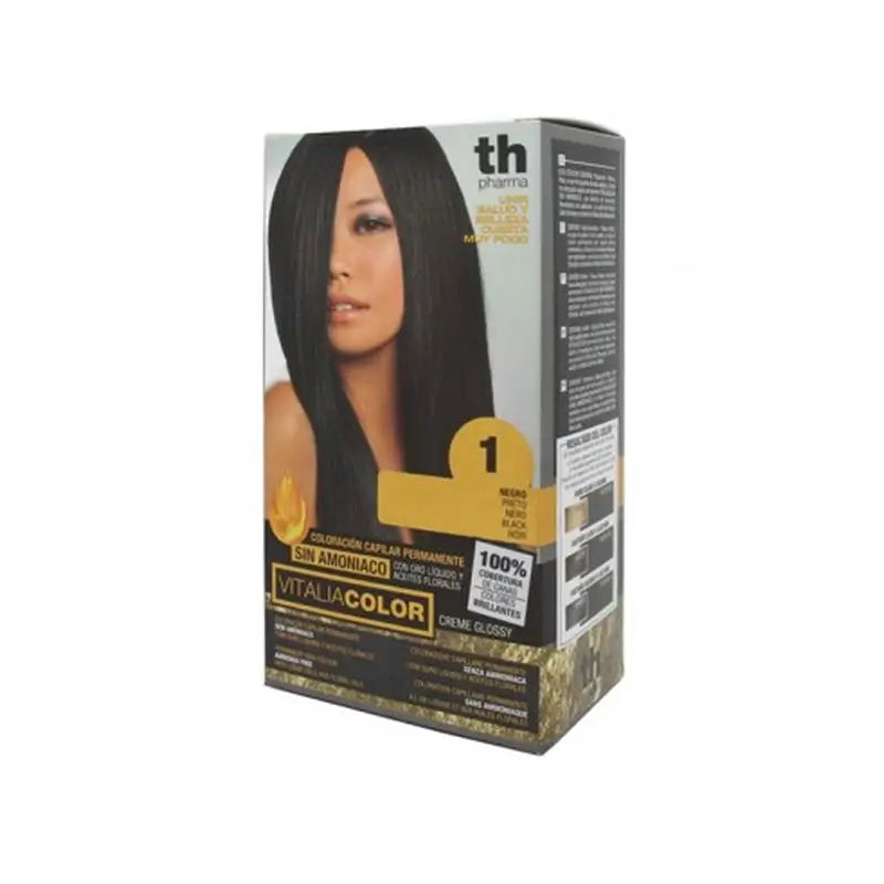 Th Pharma V Color- Kit Tinte Nº 1 Sin Amoniaco C/Oro Líquido
