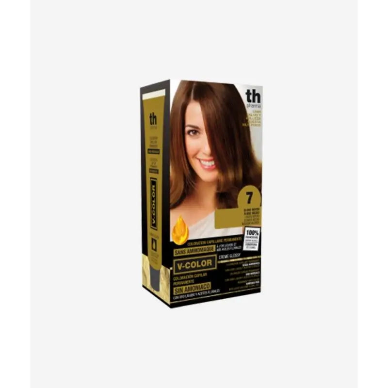 Th Pharma V Color- Kit Tinte Nº 7 Sin Amoniaco C/Oro Líquido
