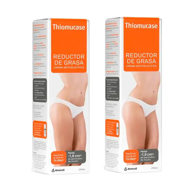 Thiomucase Fat Reducer Anti-Cellulite Cream, Pack 2 x 200 ml
