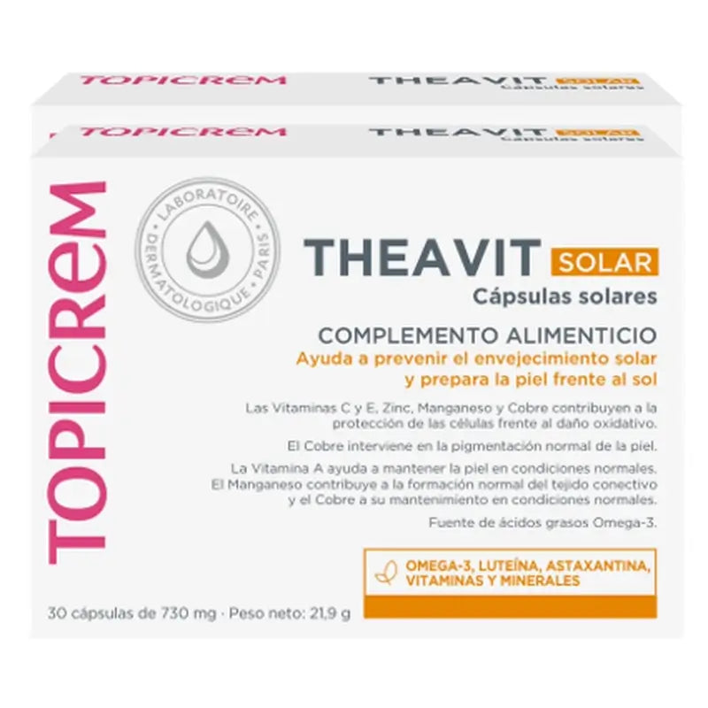 Topicrem Pack Theavit Solar , 2x30 tablets