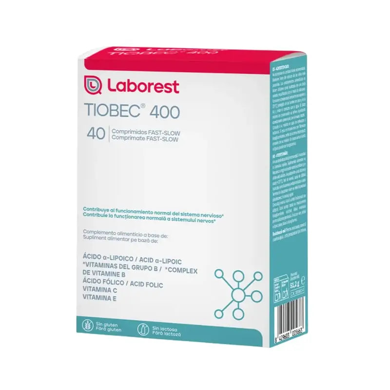 Tiobec 400 Food Supplement 40 tablets Fast-Slow