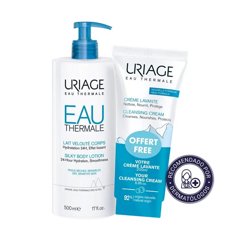 Uriage Silky Milk + Free Washing Cream , 500 + 200 ml