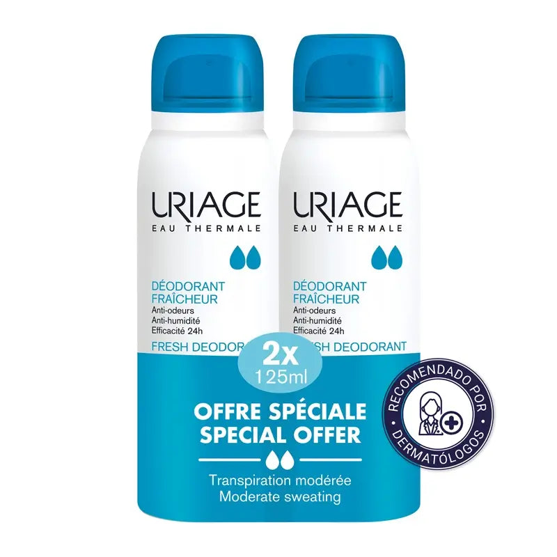 Uriage Promo Freshness Deodorant, 125 x 2 ml